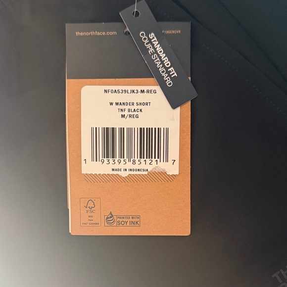 NWT The North Face Wander Shorts Black Men’s Medium Standard Fit FlashDry - Picture 3 of 5